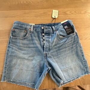 Levi's 501 Classic Blue Denim Cutoff Shorts